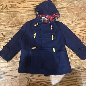 Navy Blue Kids Wool Coat